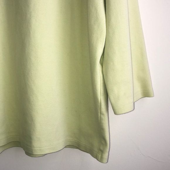 Eileen Fisher Light Green 3/4 Sleeve Top- Imported Fabric - Picture 4 of 5